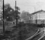 Vozovna u pivovaru (je schovaná za tramvají)